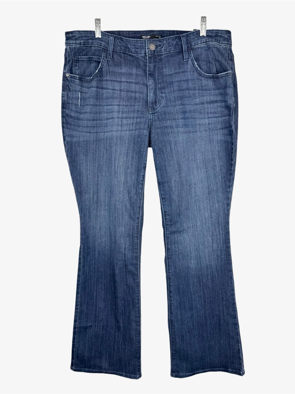 Simply Vera Vera Wang bootcut jeans 16W mid rise western stretch denim dark wash